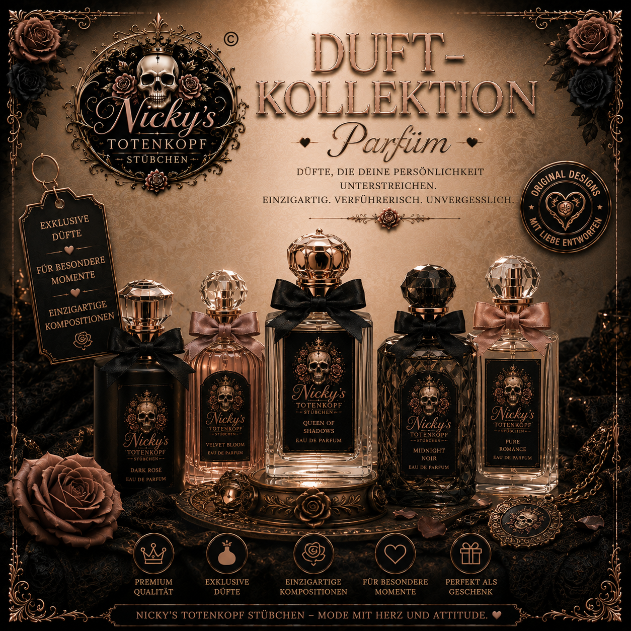 Duft-Kollektion Parfüm – Nicky's Totenkopf-Stübchen