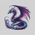 BB-001 Bügelbild Lila Drachen – mystisches Fantasy-Motiv in DTF-Qualität