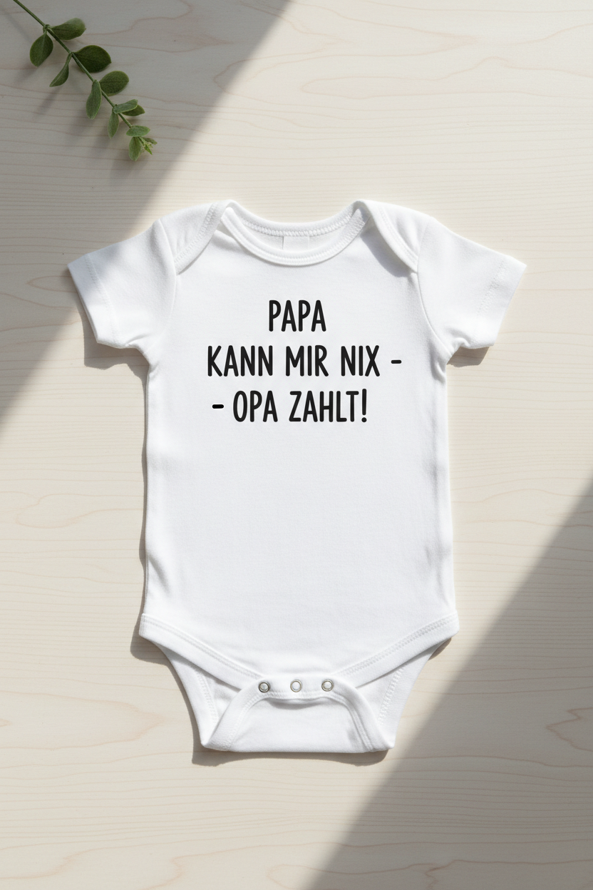 Baby Body mit Bügelbild Spruch