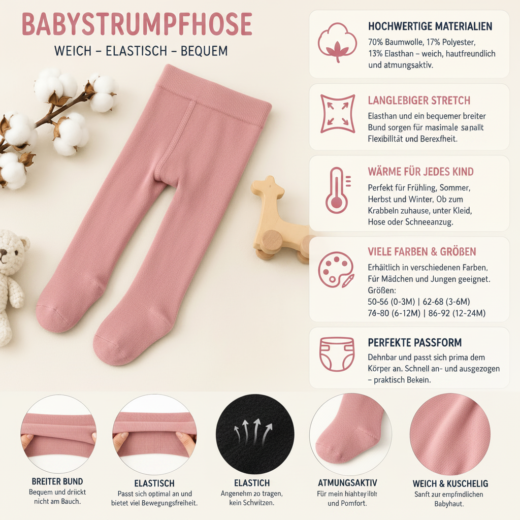 Babystrumpfhose Rosa