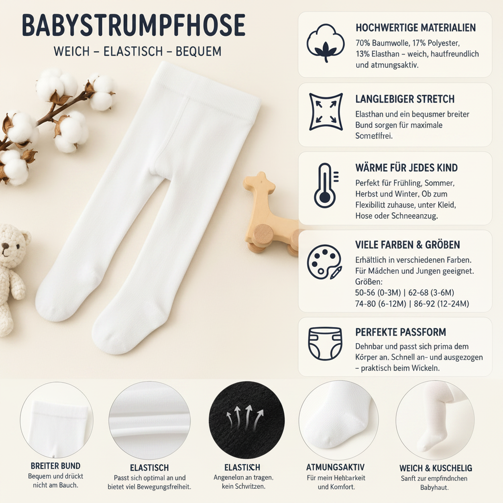 Babystrumpfhose Weiß