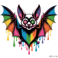 Regenbogen-Fledermaus – BB-0022 Bügelbild