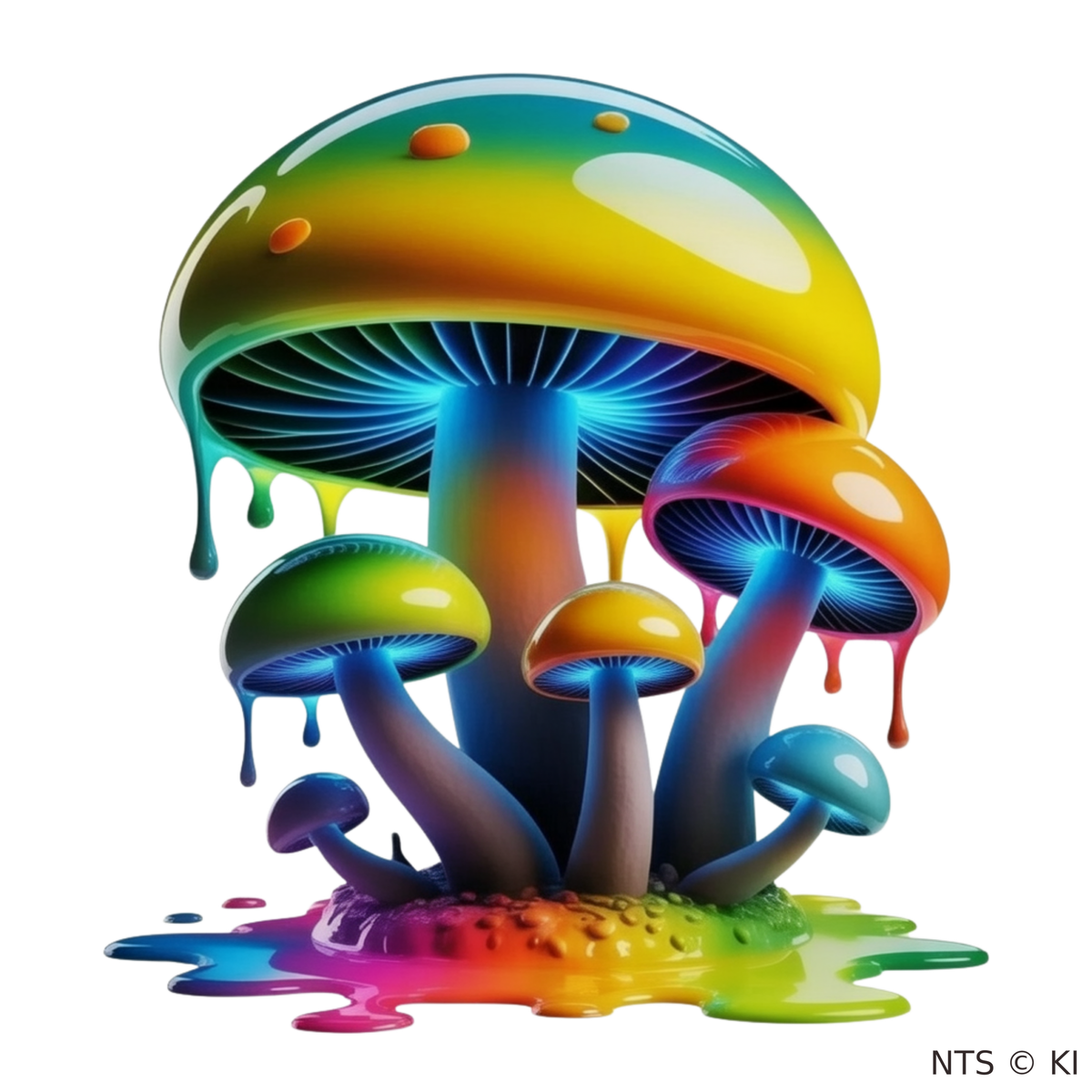 Regenbogen-Pilze – BB-0034 Bügelbild