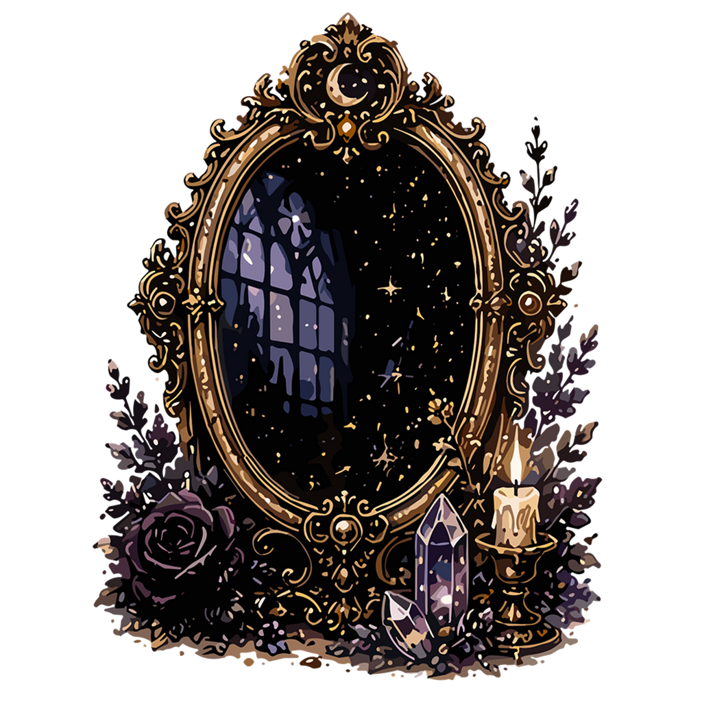Gothic-Mondspiegel – BB-0037 Bügelbild