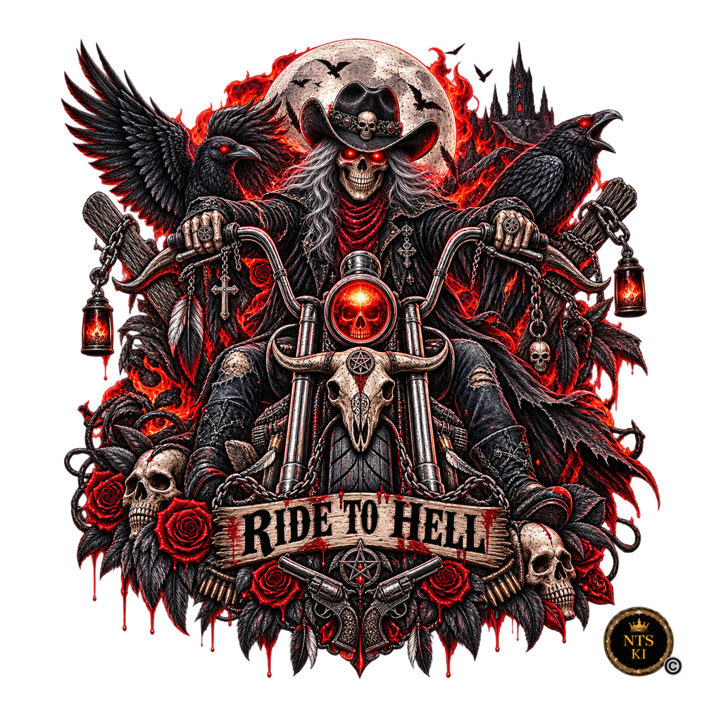 Biker-Reaper – BB-0038 Bügelbild