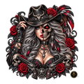 Cowgirl-Halbgesicht – BB-0040 Bügelbild