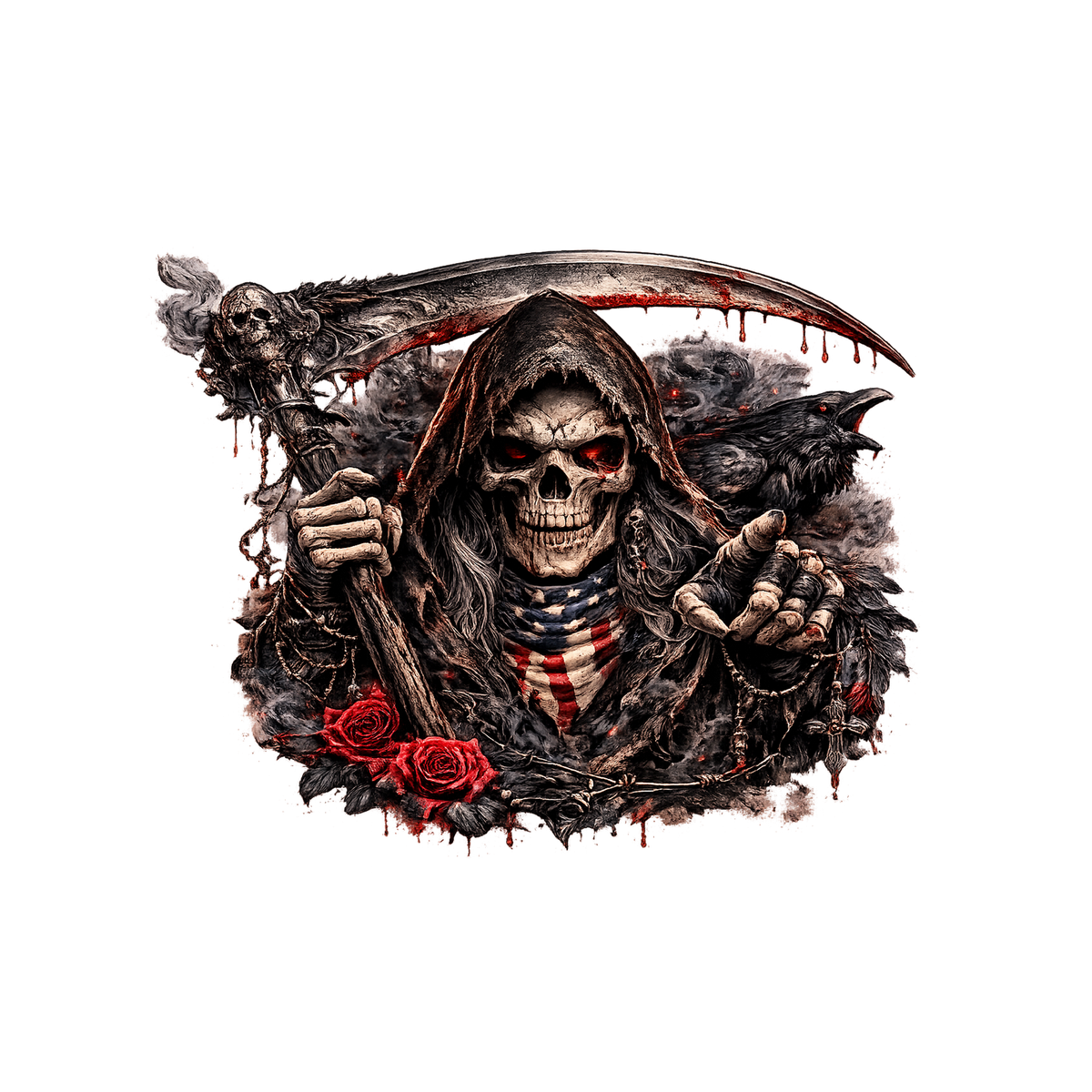 Grim Reaper Dunkel – BB-0043 Bügelbild