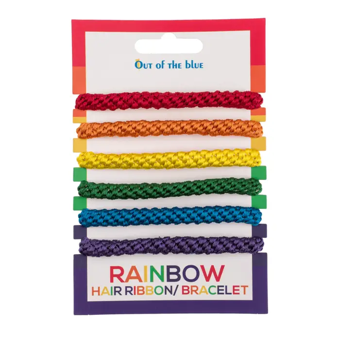 Regenbogen Haargummi und Armband Set in 6 Farben