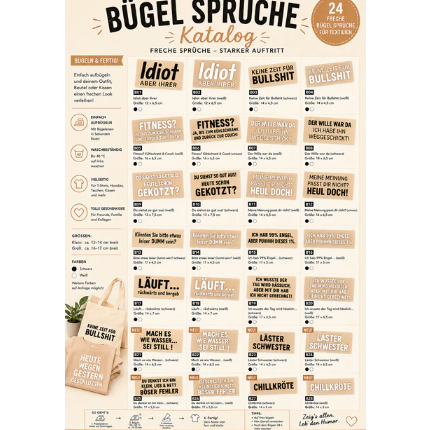 Bügel-Sprüche – freche Sprüche für Textilien