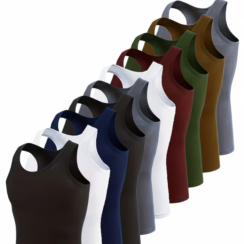 Herren Sport-Tanktop in verschiedenen Farben – 10er Set