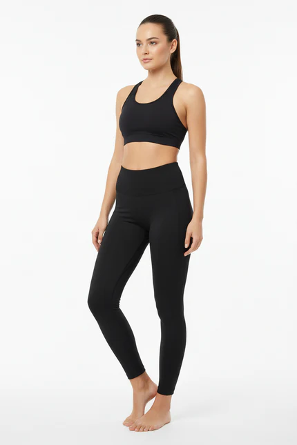 Leggings High Waist Big Size – Schwarz getragen