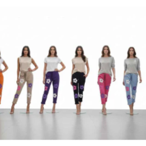 Damen Jogginghose mit Blumenmuster – 7 Farben