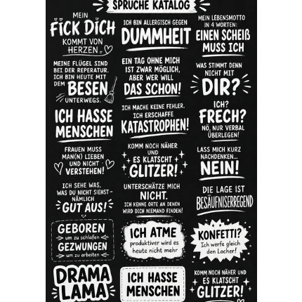 Freche Sprüche – Bügelbilder, Folien & UV-DTF-Sticker | BB-2000