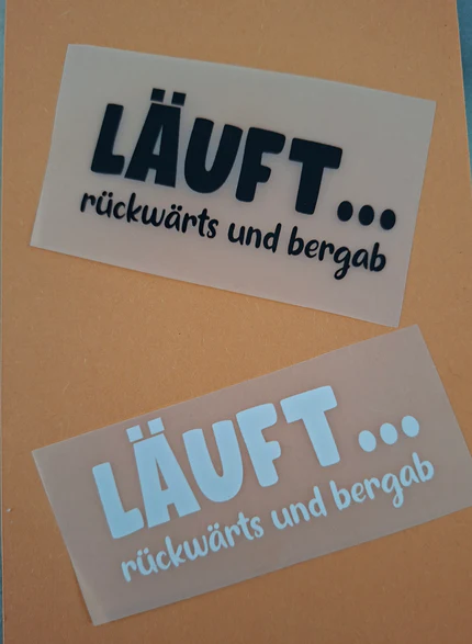 Spruch 8: Läuft… rückwärts und bergab