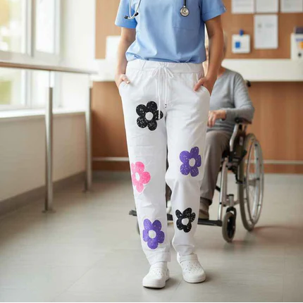Damen Jogginghose mit Blumenmuster – 7 Farben