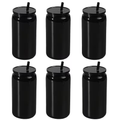 16oz Sportbecher Schwarz – 6er Set