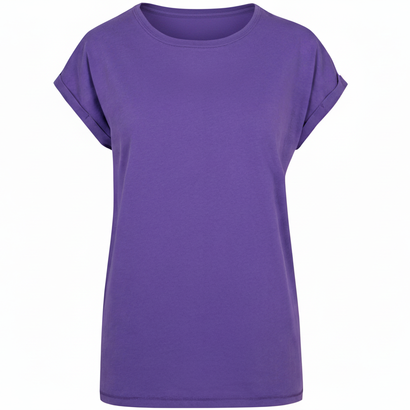 Ladies Extended Shoulder Tee Lila
