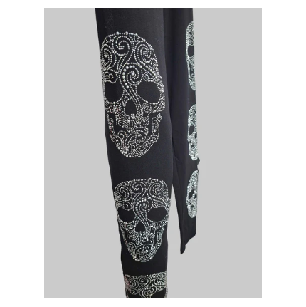 Leggings Lisa Glitzer Skull – Detailansicht