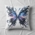 Kissenbezug 50x50 Weiß – Dark Gothic Schmetterling