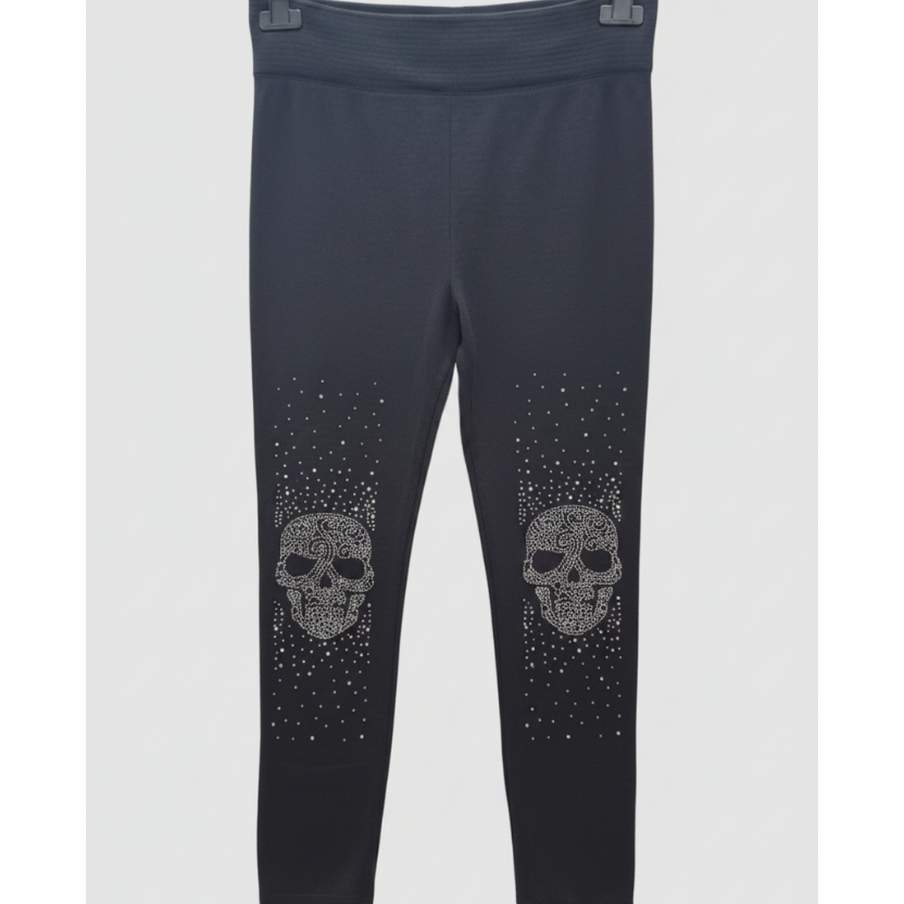 Leggings Totenkopf Strass Elly