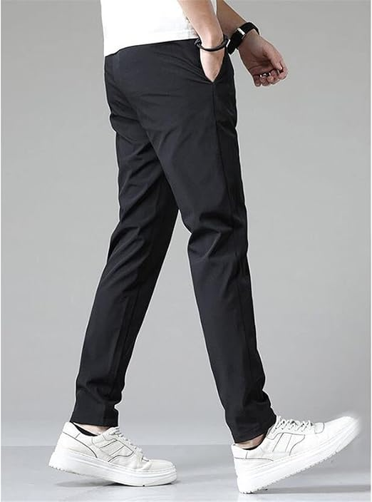 Herren Freizeithose Slim Fit Schwarz Seitenansicht