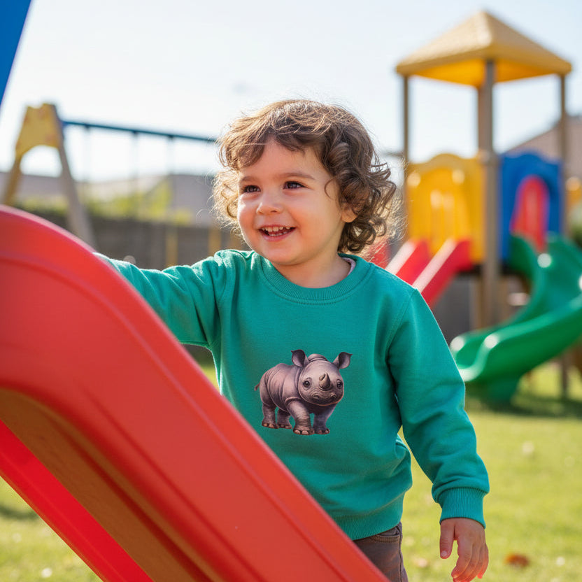 Kinder Sweatshirt mit Tiermotiv – Unikat | Letztes Exemplar