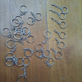 Schlüsselring mit Kette – Anhänger-Rohling (mit/ohne Karabiner)