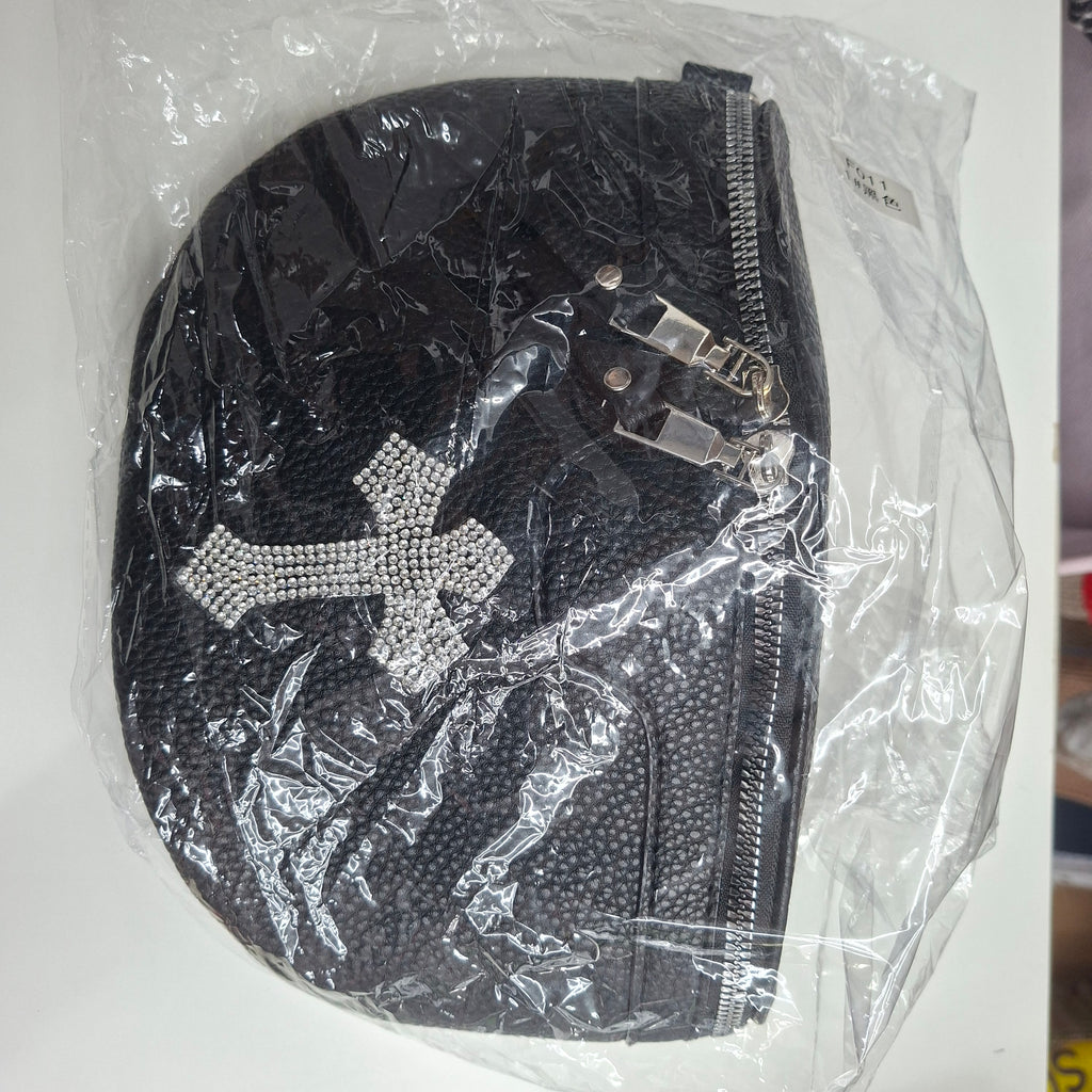 Bauchtasche mit Strasskreuz & Mustergurt – FO11
