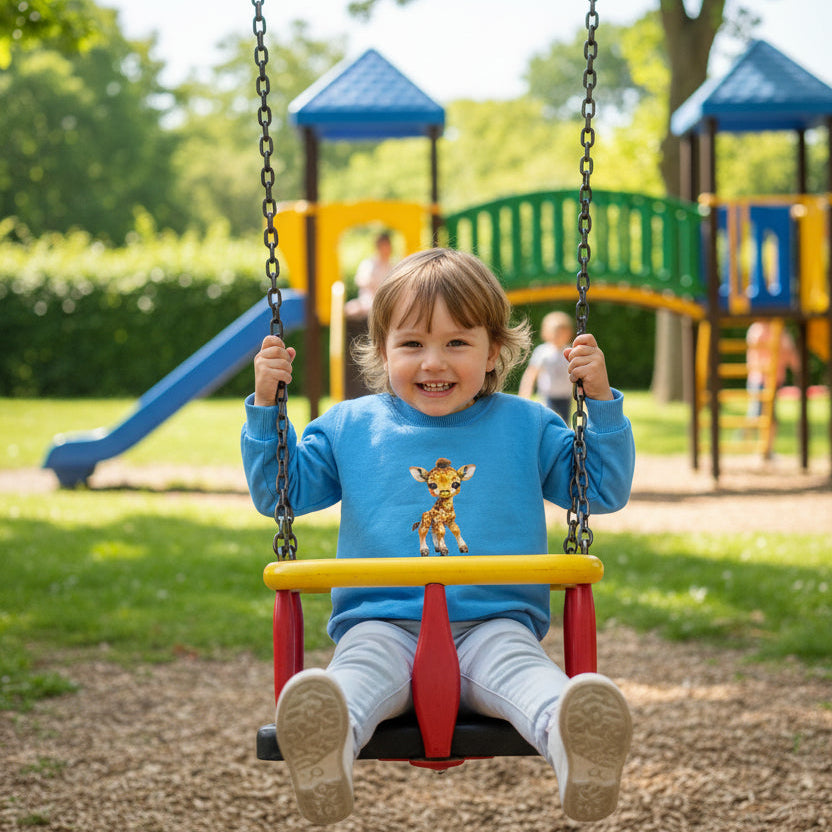 Kinder Sweatshirt mit Tiermotiv – Unikat | Letztes Exemplar