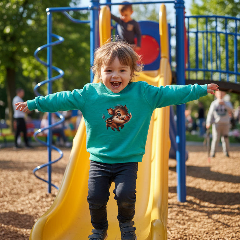 Kinder Sweatshirt mit Tiermotiv – Unikat | Letztes Exemplar