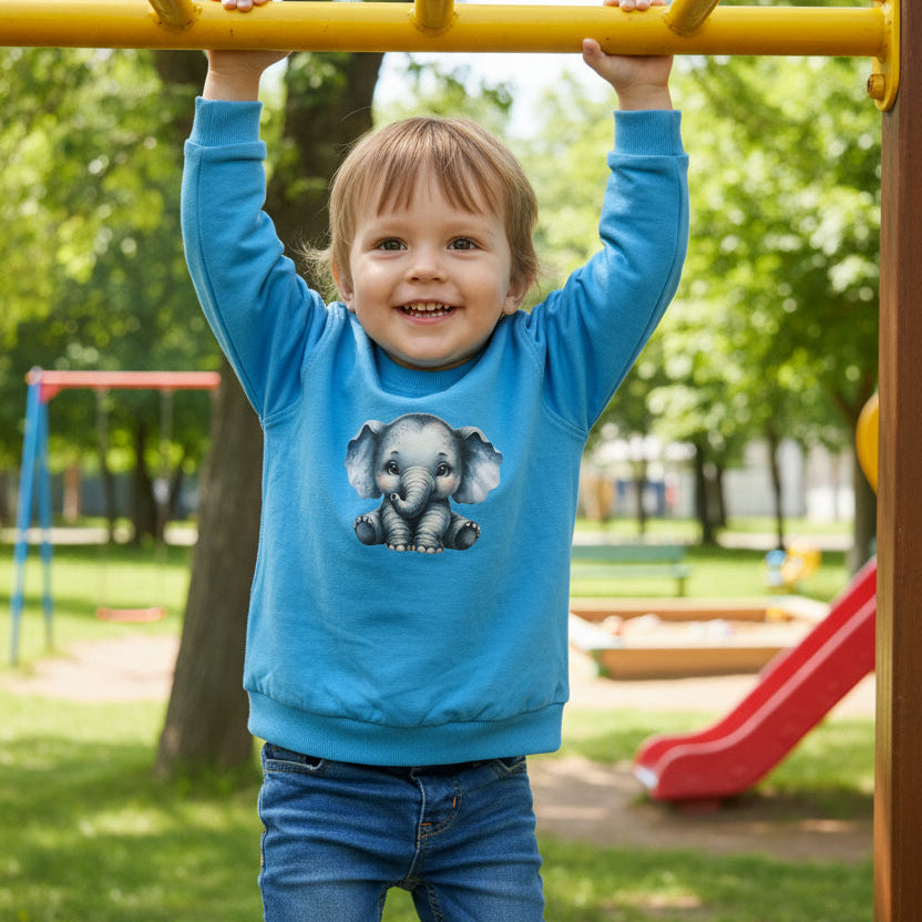 Kinder Sweatshirt mit Tiermotiv – Unikat | Letztes Exemplar