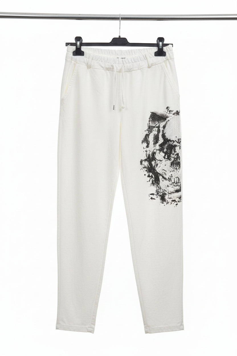 Hose mit Linkem Druck und Strass auf der linken Seite