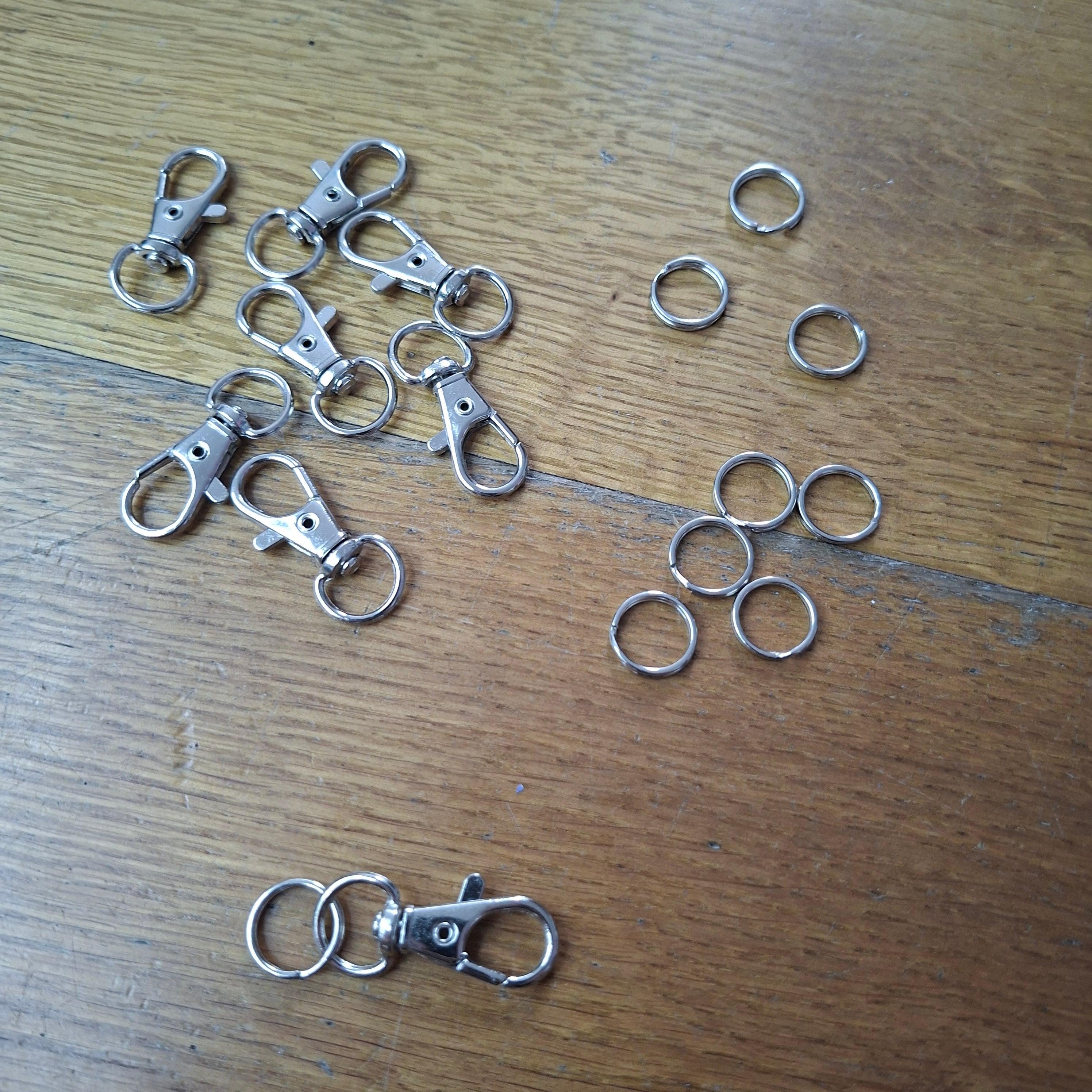 Karabiner klein mit Ring – Anhänger-Rohling