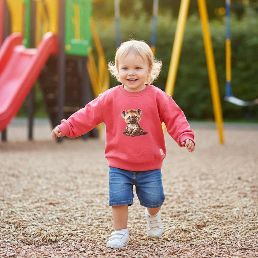 Kinder Sweatshirt mit Tiermotiv – Unikat | Letztes Exemplar