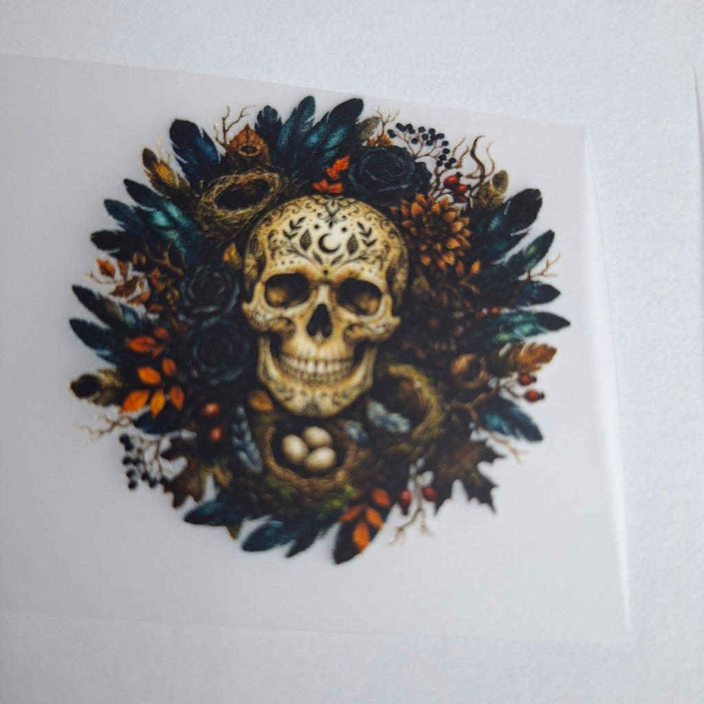 Herbstlicher Sugar Skull – BB-0105 Bügelbild