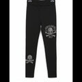 Leggings Love Peach Totenkopf Strass