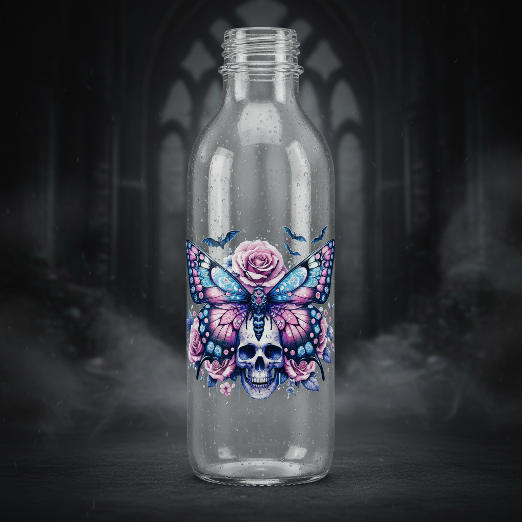 Schmetterling Totenkopf Wasserflasche