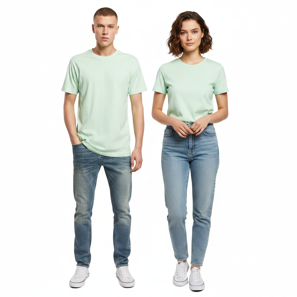 Unisex T-Shirt Mintgrün – Damen und Herren